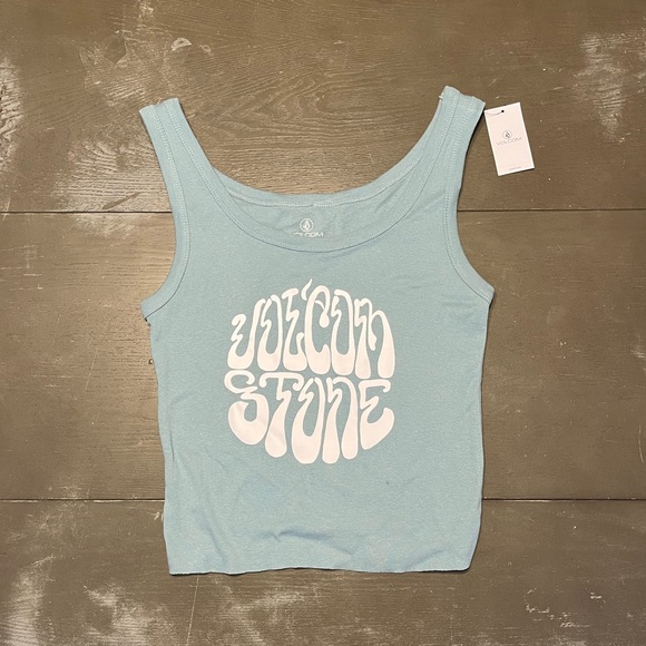 Volcom Smoke Blue Tank Juniors Medium NWT - Picture 1 of 7